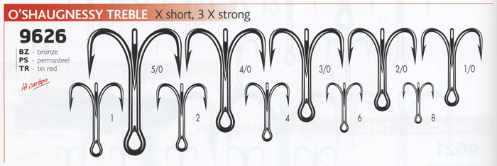 VMC 9626PS Permasteel Treble Hook