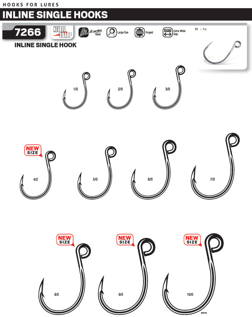  VMC, Spinshot Neko Hook, 4 Hook Size, Black/Nickel, Package of  4 (SSN#4BNPP) : Sports & Outdoors