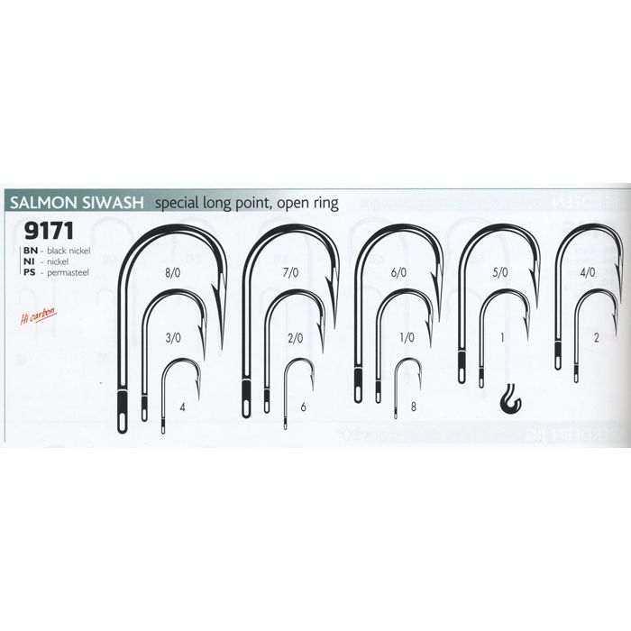 1000 Hameçons De Pêche GT 9171 - Taille 5/0, Nickelé, Yeux Ouverts, Siwash, 6X Résistance